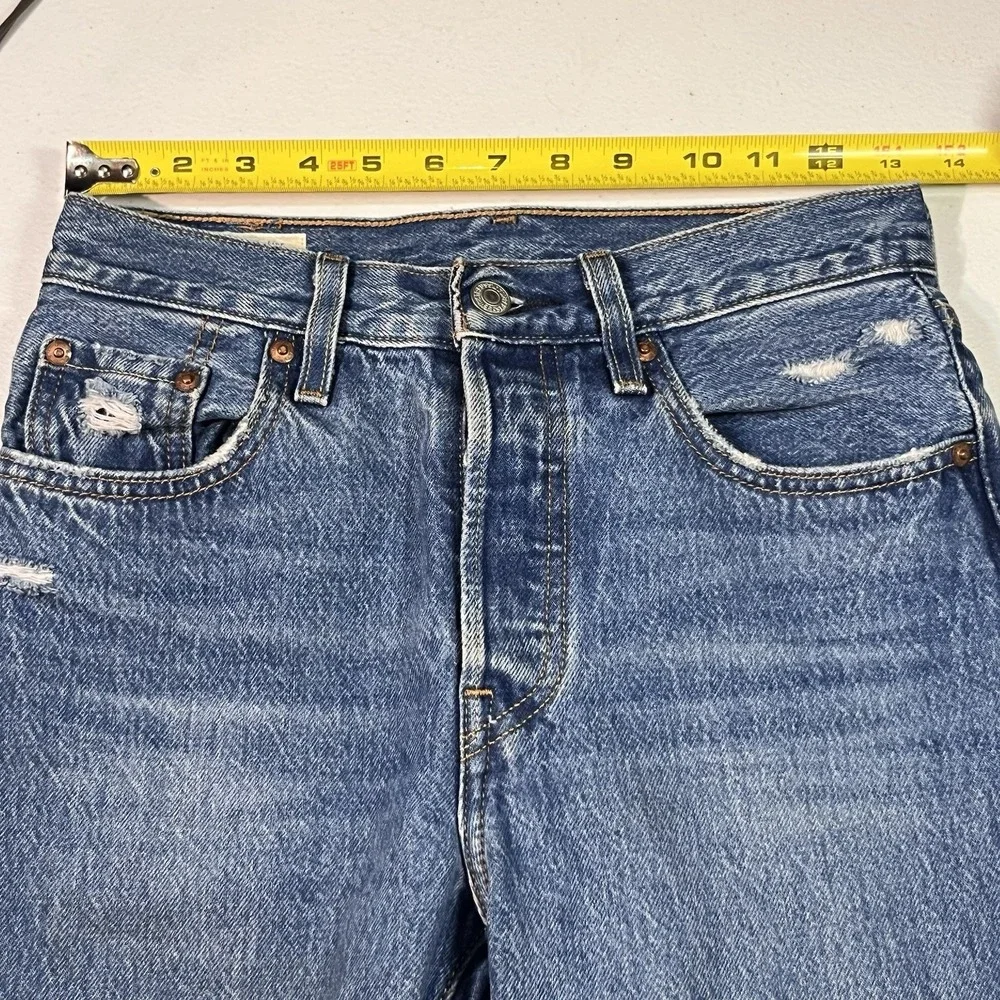 Levi's 501 Women's 27x26 Premium Denim Blue Jeans EUC No Size Tag - Picture 10 of 11